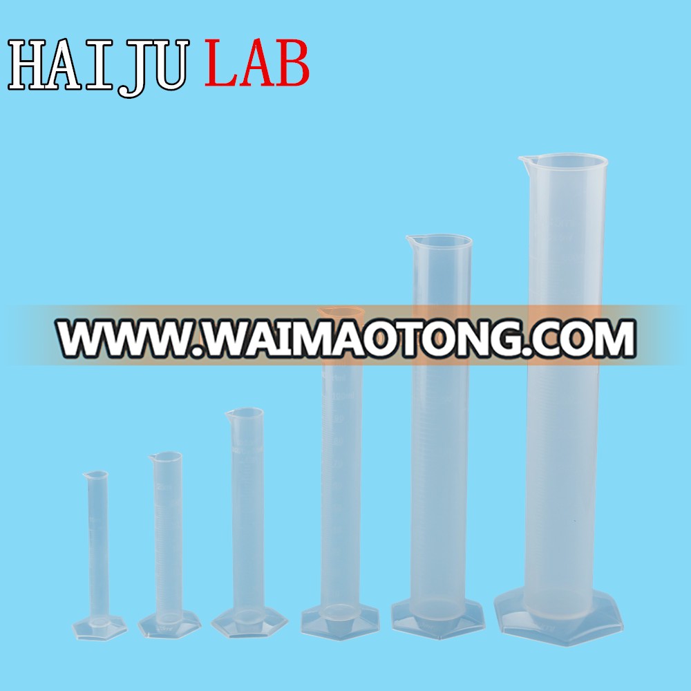 HAIJU LAB Factory Directly Laboratory Graduated Plastic Measuring Cylinder